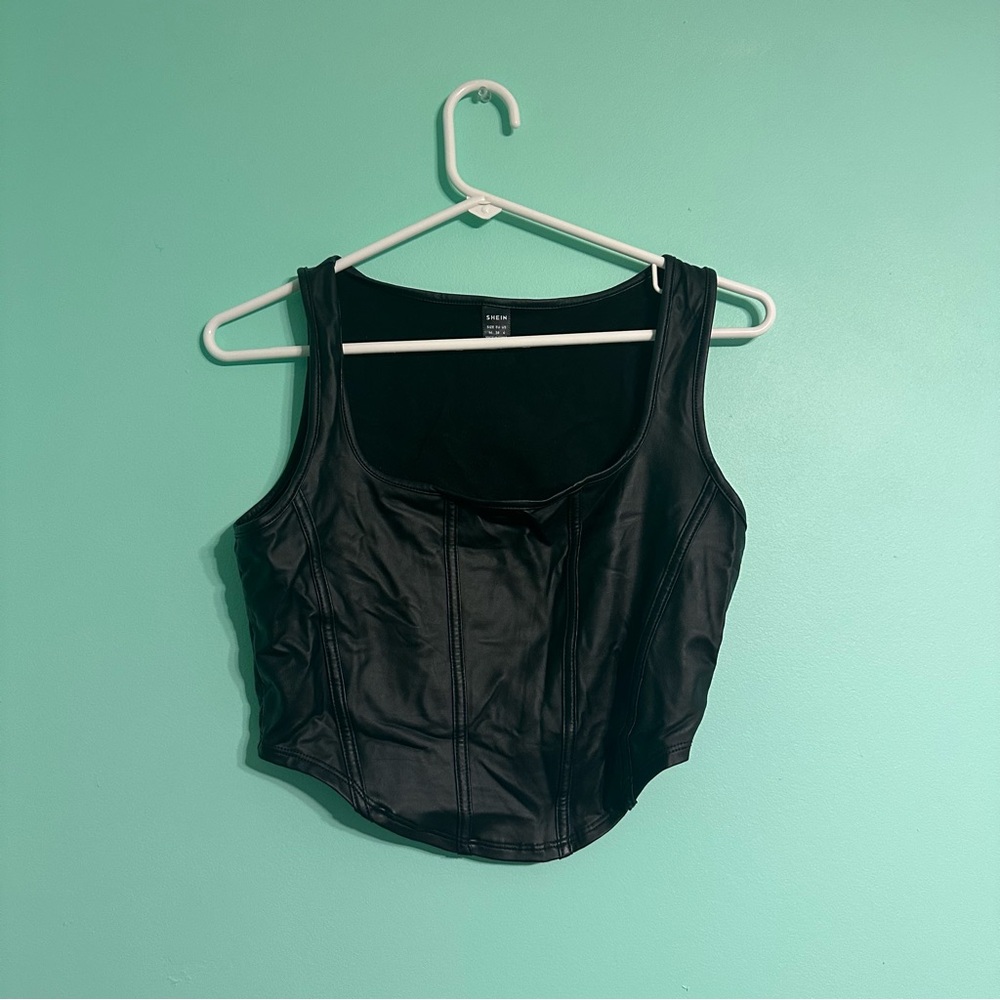 Shein Leather Tank Top Size Medium